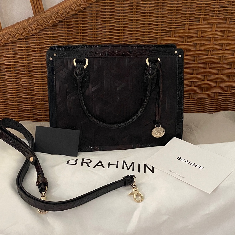 Brahmin Dark Brown Satchel